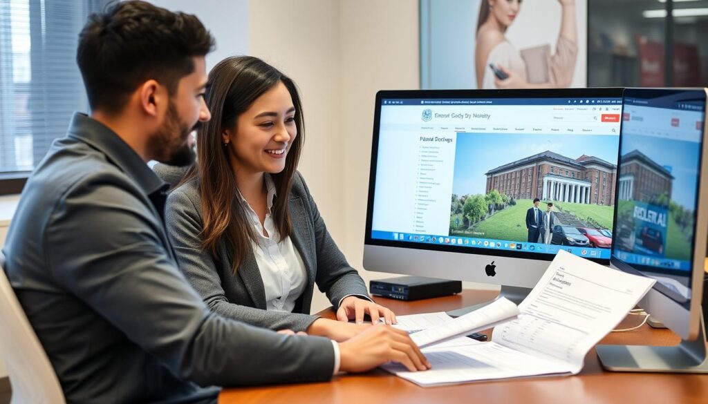 Education consultant helping international student with Poland study application