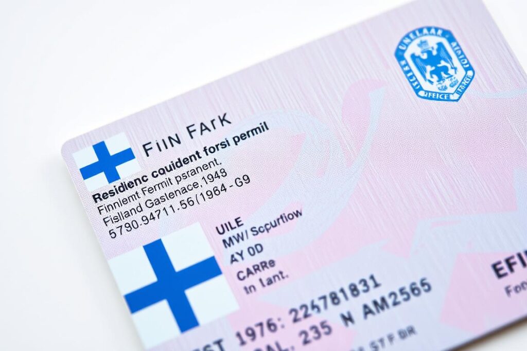 Finnish residence permit card for students with official markings