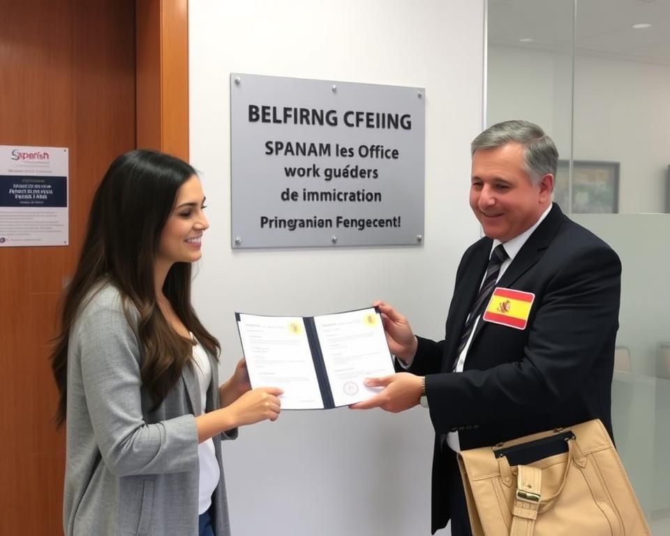 Graduate receiving Spanish work permit after studies