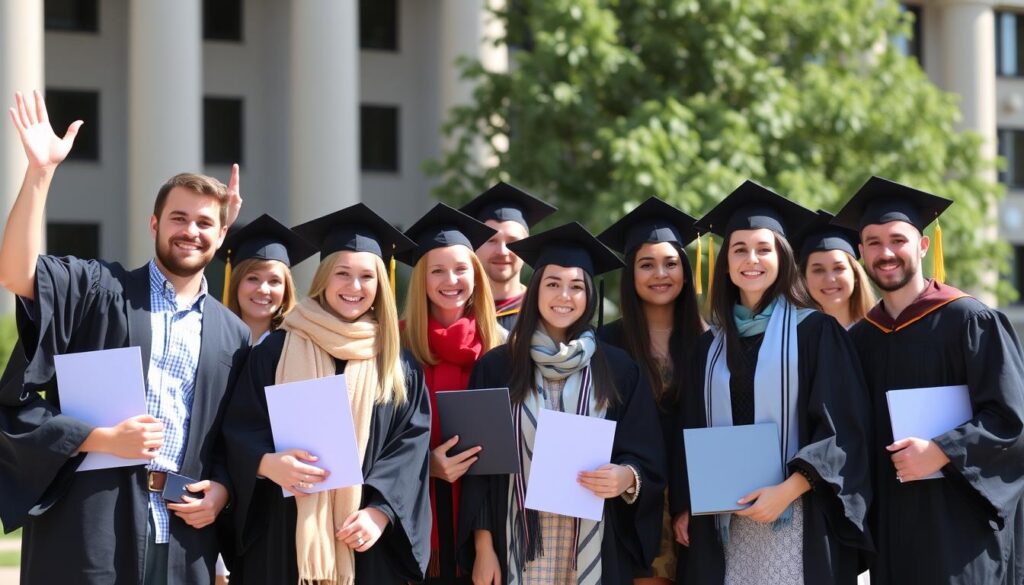 International students celebrating graduation at Finnish university