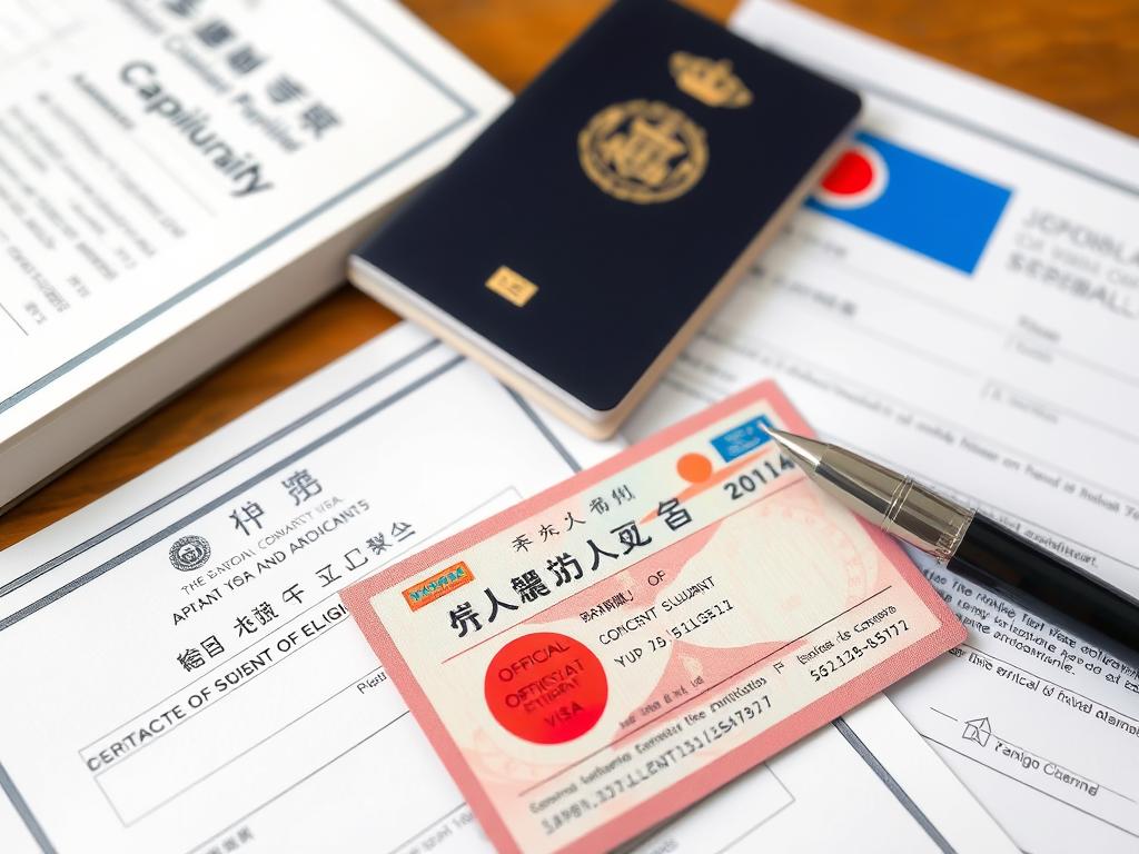 Japanese student visa and Certificate of Eligibility documents