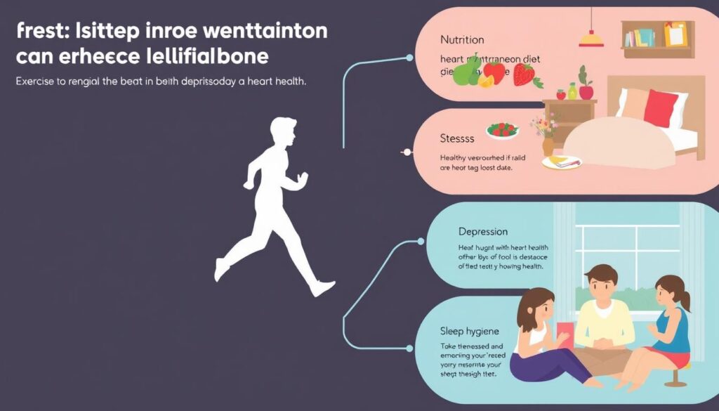 Lifestyle modifications that benefit both depression and heart health