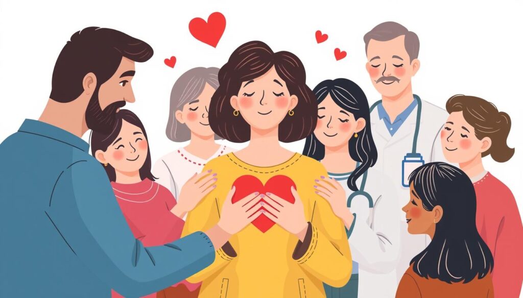 Social support network helping with depression and heart health recovery