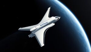 Virgin Galactic's SpaceShipTwo in flight, representing diversity in commercial space flight approaches