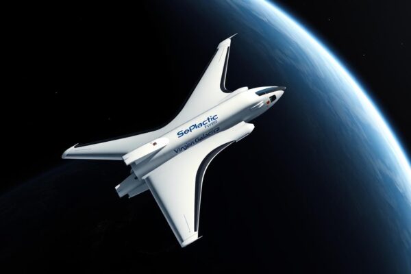 Virgin Galactic's SpaceShipTwo in flight, representing diversity in commercial space flight approaches