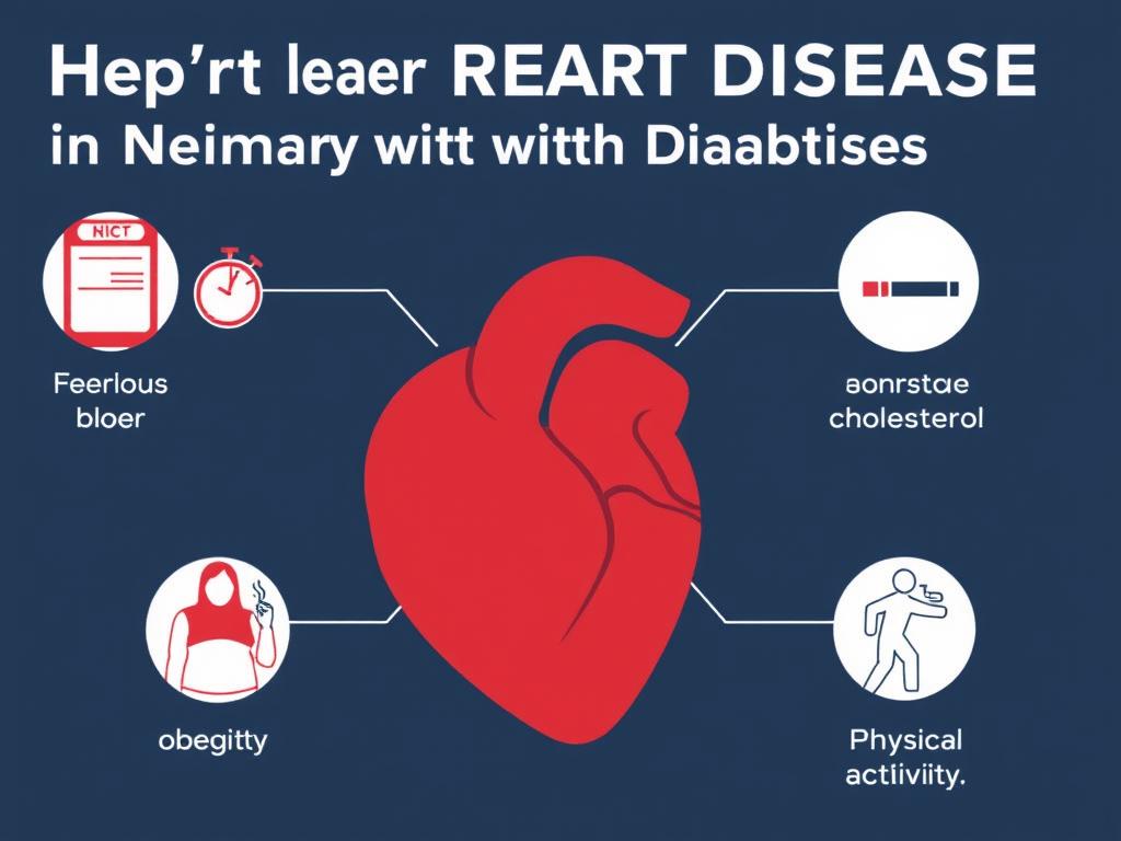 Visual representation of risk factors for heart disease in diabetes patients Visual representation of risk factors for heart disease in diabetes patients
